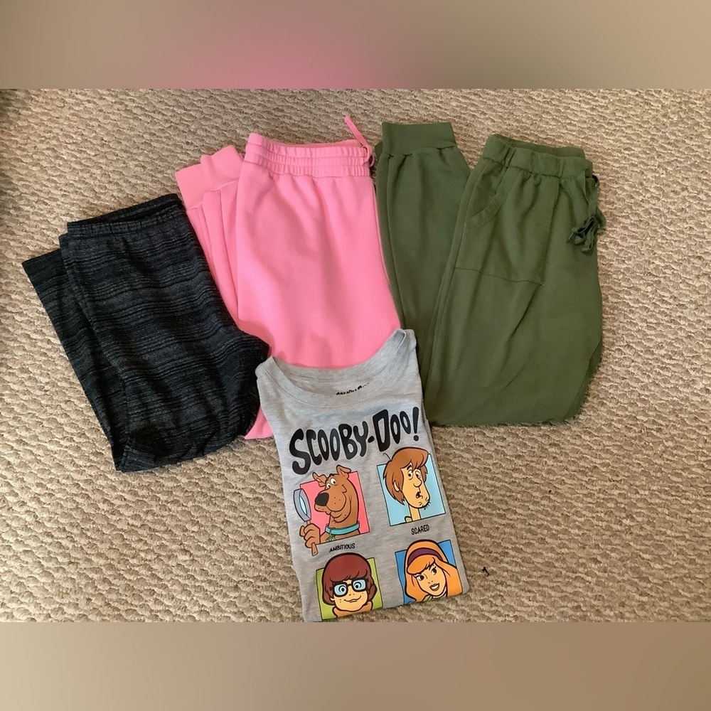 Girls Size Large Bundle of 3 Pants and 1 Top. Preloved